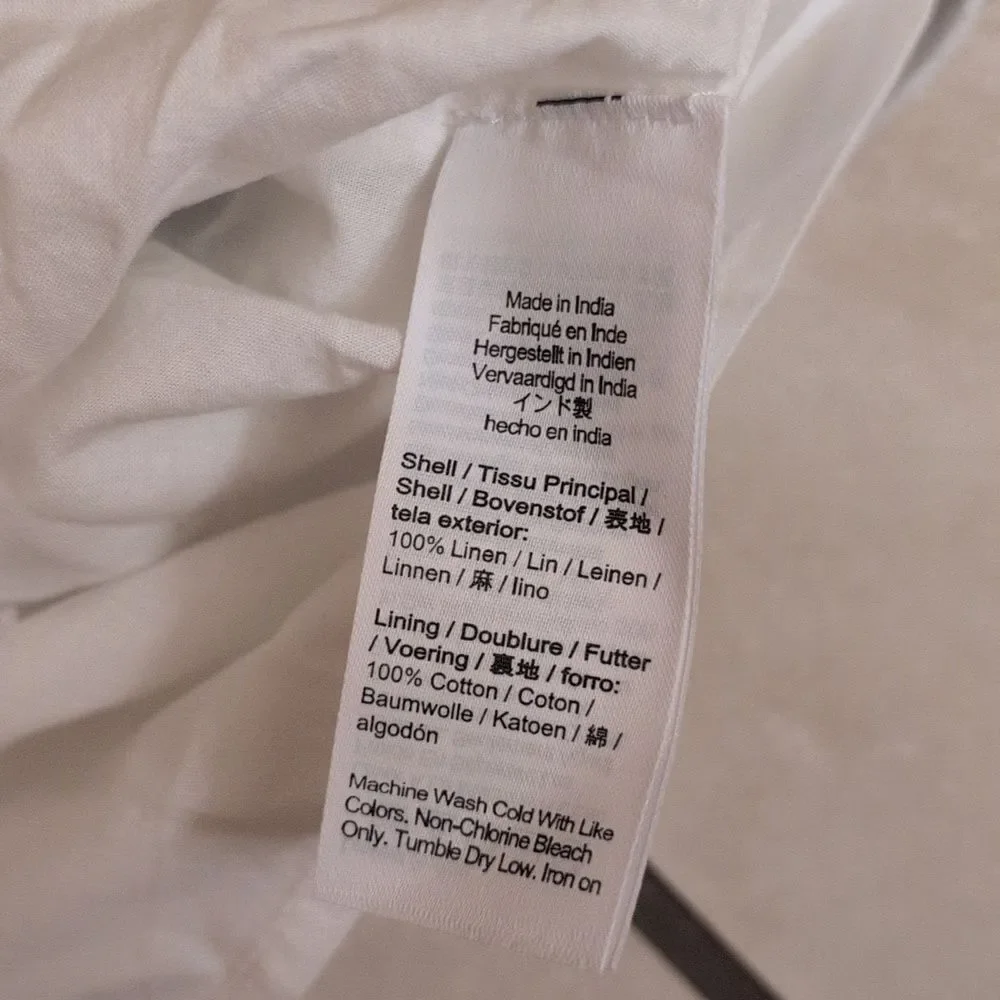 NWT Madewell Linen Dress White Shift Mini With pockets Size XXS - Picture 5 of 13